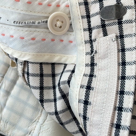 Anthropologie, Black and White Gingham Print,Essential Slim Pants, Size 2 - Picture 10 of 16